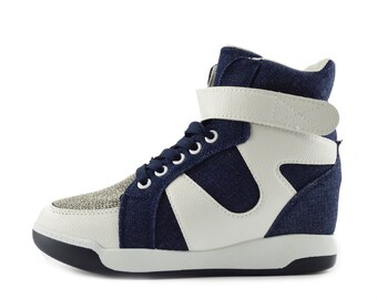 sparkly wedge trainers