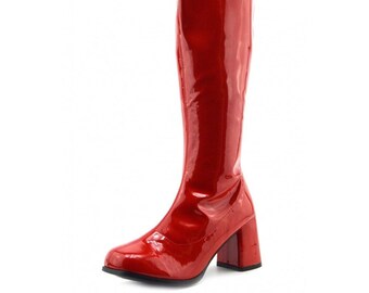 red gogo boots wide calf