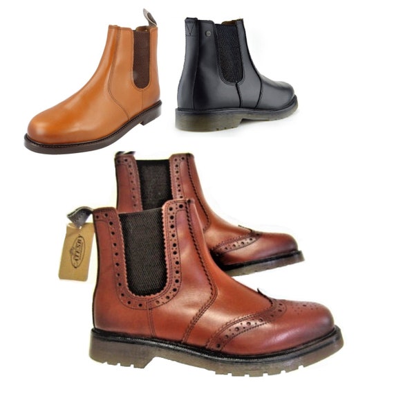 mens black leather dealer boots