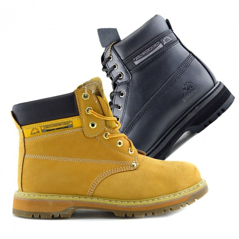 steel cap boots size 14