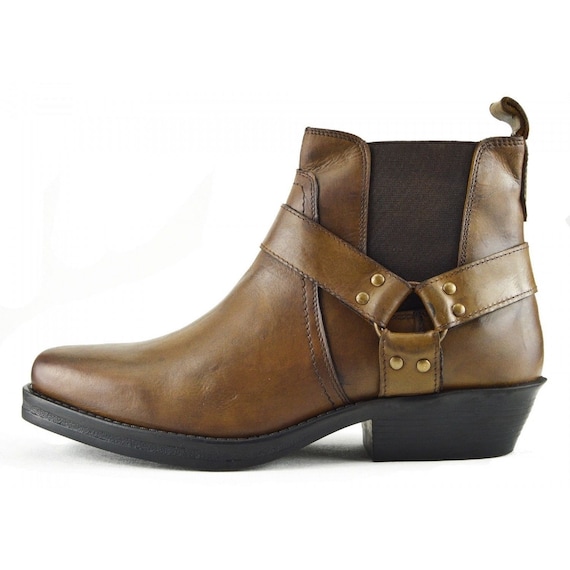 harness ankle boots mens