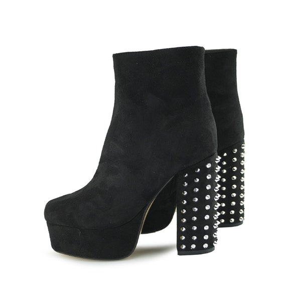 chunky studded ankle boots