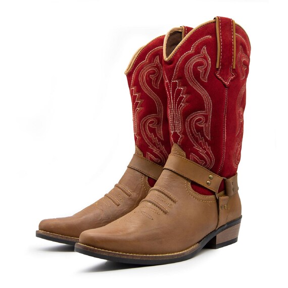 mens red cowboy boots