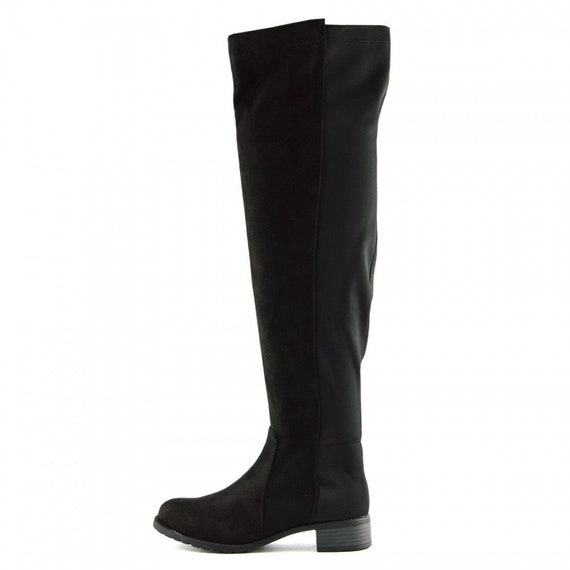 black knee high riding boots womens