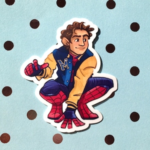 Peter Parker varsity jacket sticker