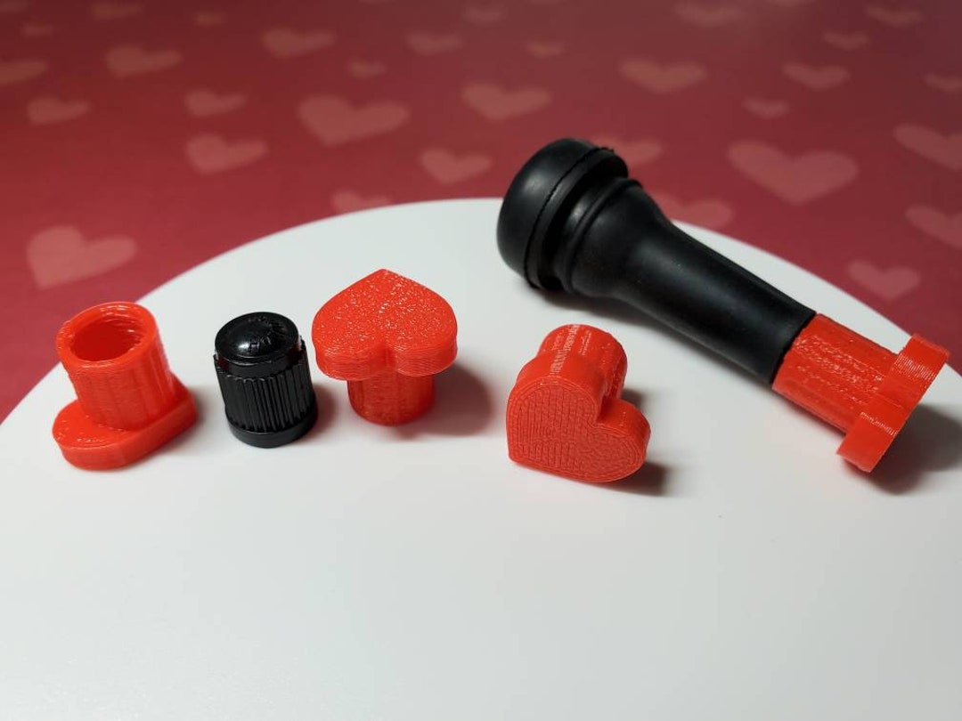 Red Heart Tire Valve Stem Caps DIFFERENT COLORS AVAILABLE Etsy