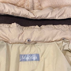 90s jacket vintage Max Mara/Beige down Max Mara/Max Mara jacket/Beige vintage Max Mara down jacket/Max Mara fashion coat image 8