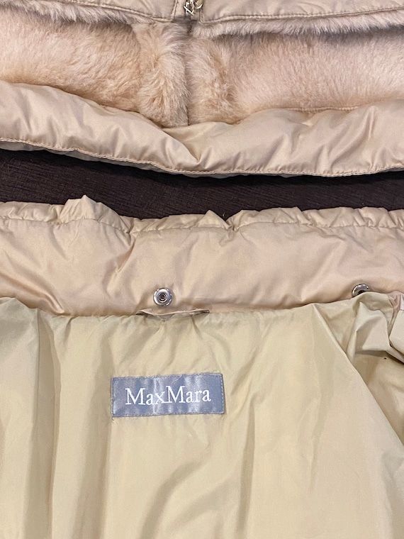 90s jacket vintage Max Mara/Beige down Max Mara/G… - image 8