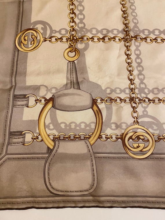Gucci/Scarf Gucci vintage/Vintage 60 scarf/Designe