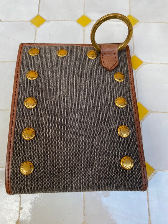 90s Dolce Gabbana Vintage Wallet/Brown leather ca… - image 9