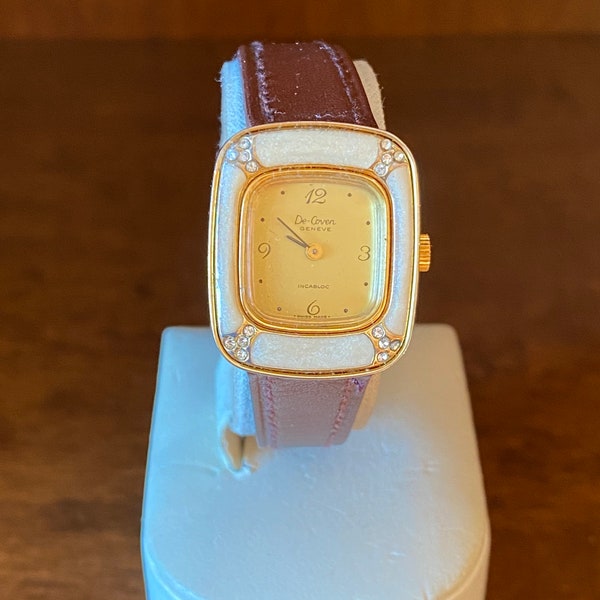 Reloj de pulsera vintage de los años 80 Decoven Geneve/Reloj de lujo Reloj de pulsera suizo/mecánico Decoven Geneve/Reloj mecánico