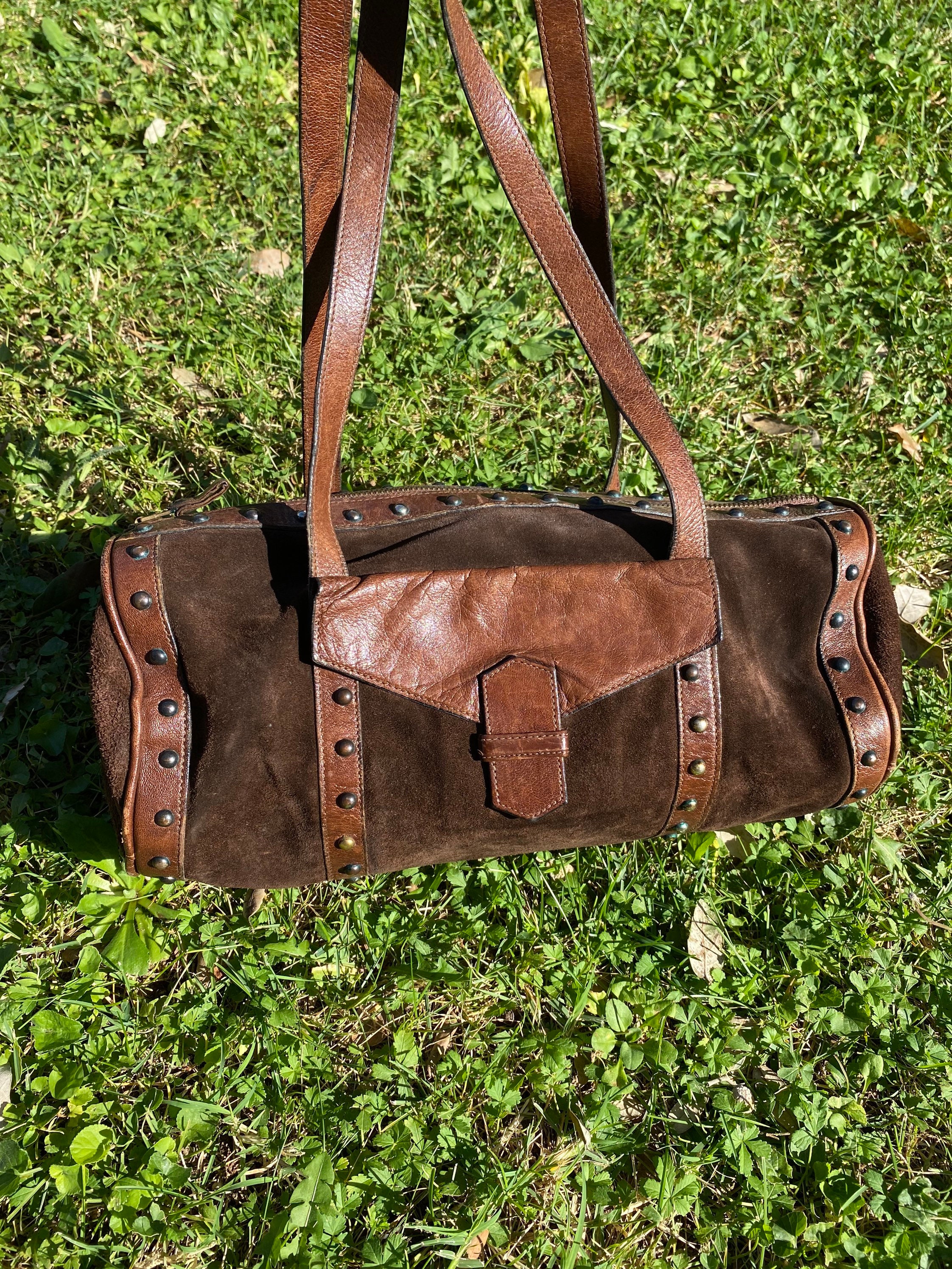 SAINT LAURENT downtown baby cavas Handbag leather Shoulder Bag 2way used
