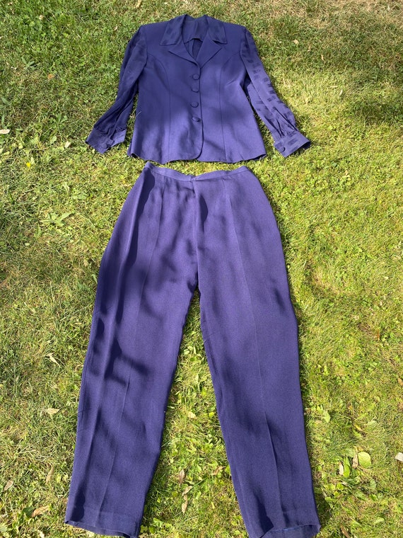 90s Vintage suit PG/Vintage set/Vintage blue suit… - image 3