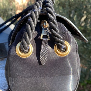 Black designer satchel hotsell