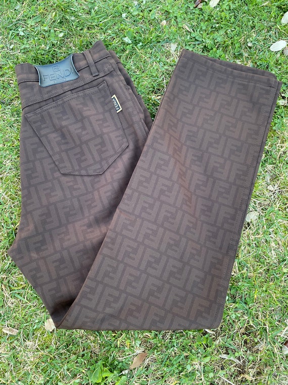 80s Vintage Pants Fendi/fashion Fendi Pants/brown Pants Nylon/vintage Fendi  Pants/design Jeans Fendi Monogram -  Canada