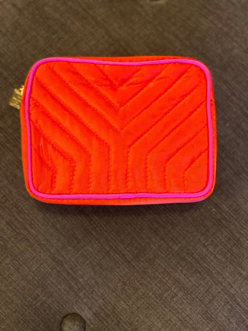 Beauty case YSL/Red nylon beauty/ Pouch YSL 90s/Vintage ...