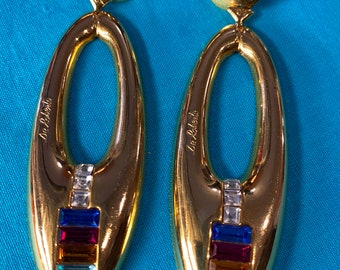 90s Vintage earrings De Roberto/Gold earrings Design/Earrings De Roberto/Design earrings De Roberto