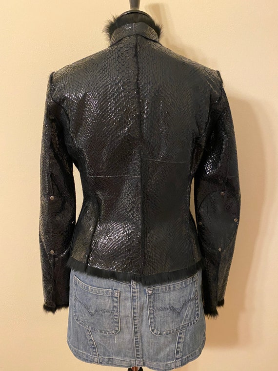 90s Jacket luxury vintage/Giacca pelliccia nera v… - image 2