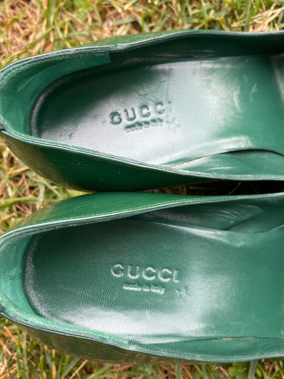 90s vintage platforms Gucci/Lady Gucci style/gree… - image 5