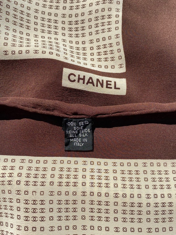 80s Vintage Chanel scarf authentic/Luxury FOULARD… - image 3