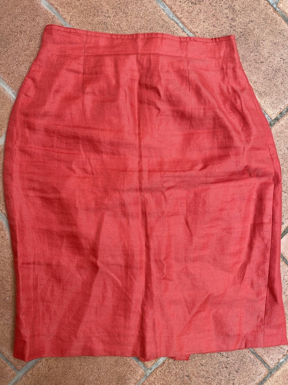 max Mara/Linen skirt Max Mara vintage/Gonna Max Ma