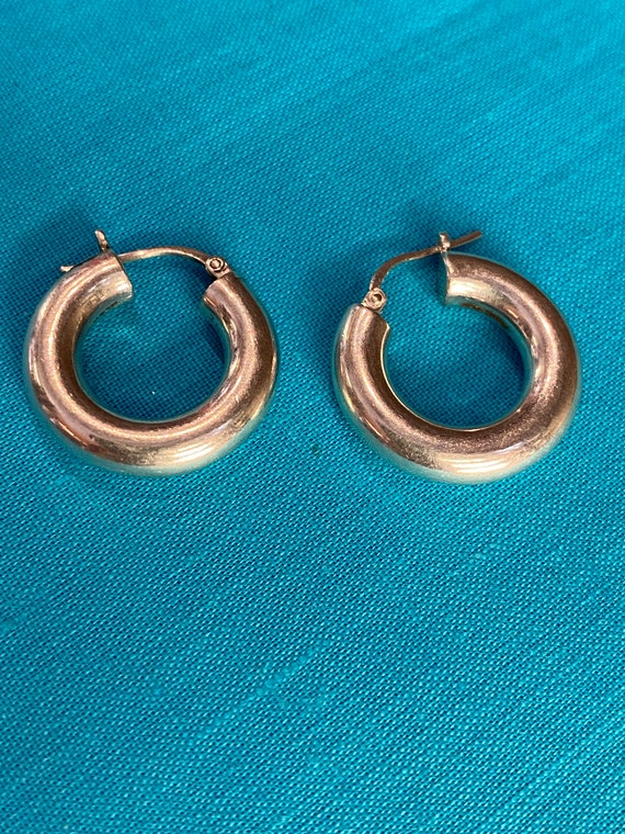 90s Vintage Earrings Celine Hoop Italy/silver Earrings - Etsy