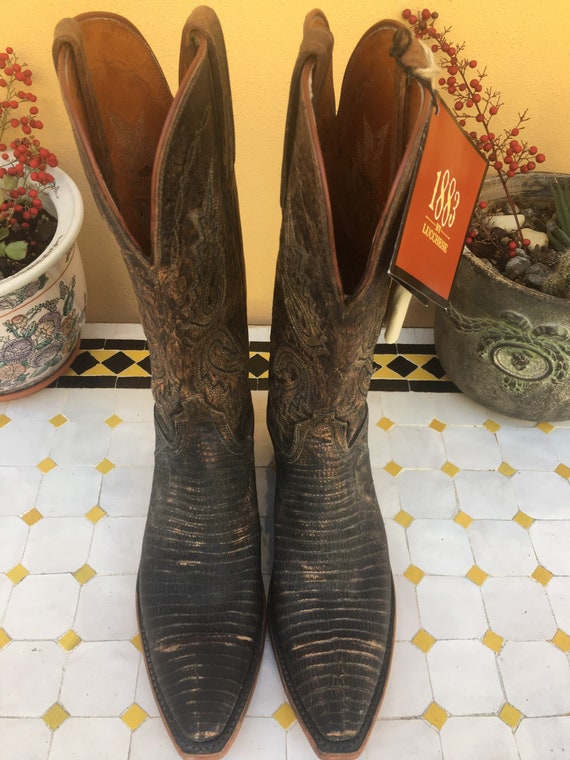 VINTAGE COWBOY BOOTS 80s/Brown boots cowboy/Cowboy