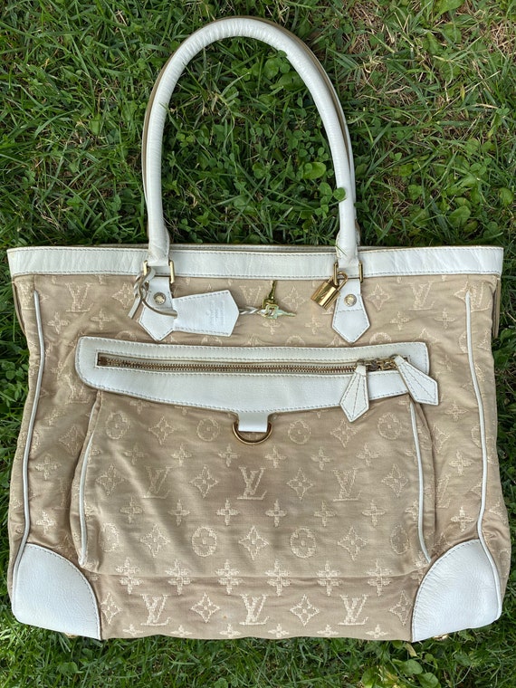 90s Vintage Authentic Bag Louis Vuitton Besace Limited Editions beige White Bag Canvas tote Bag Monogram lv Bag lv Shoulderbag Etsy Canada