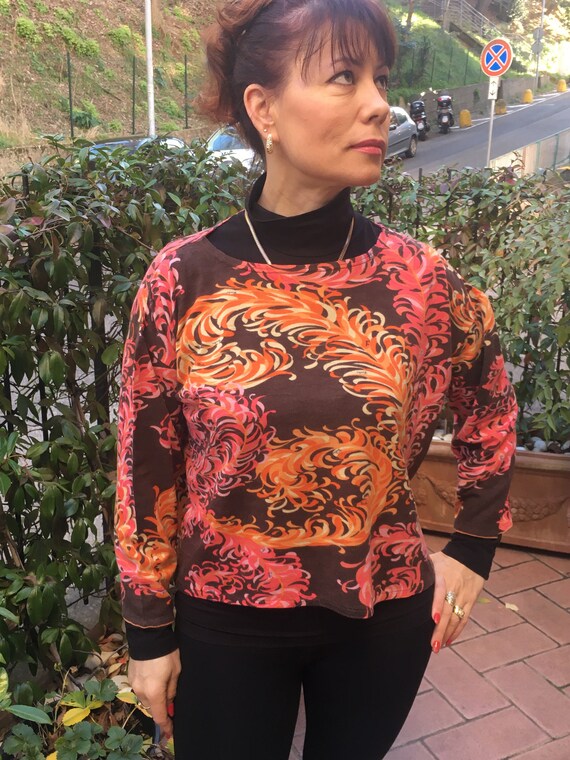 Vintage 70s SHIRT EMILIO PUCCI/Floreale shirt/Mult