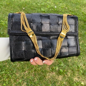 Delvaux Vintage Crocodile Leather Handbag 1960