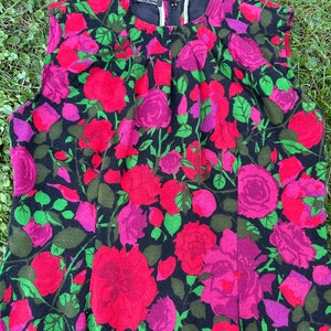 Costume vintage des années 80 Ken Scott/Costume rouge noir laine/Costume en laine Ken Scott/Costume design laine Ken Scott/Laine de costume floral image 8