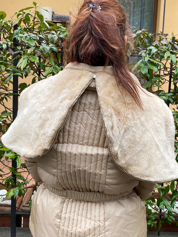 90s jacket vintage Max Mara/Beige down Max Mara/G… - image 1