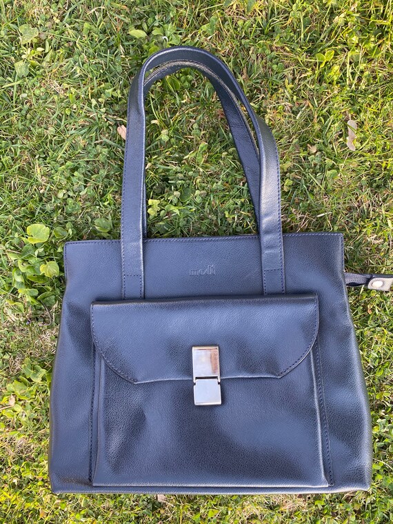 Perth Blackborough helpen Iedereen Jaren 70 Vintage tas Modi Italy/Blauwe tas leer/Design Luxe - Etsy Nederland