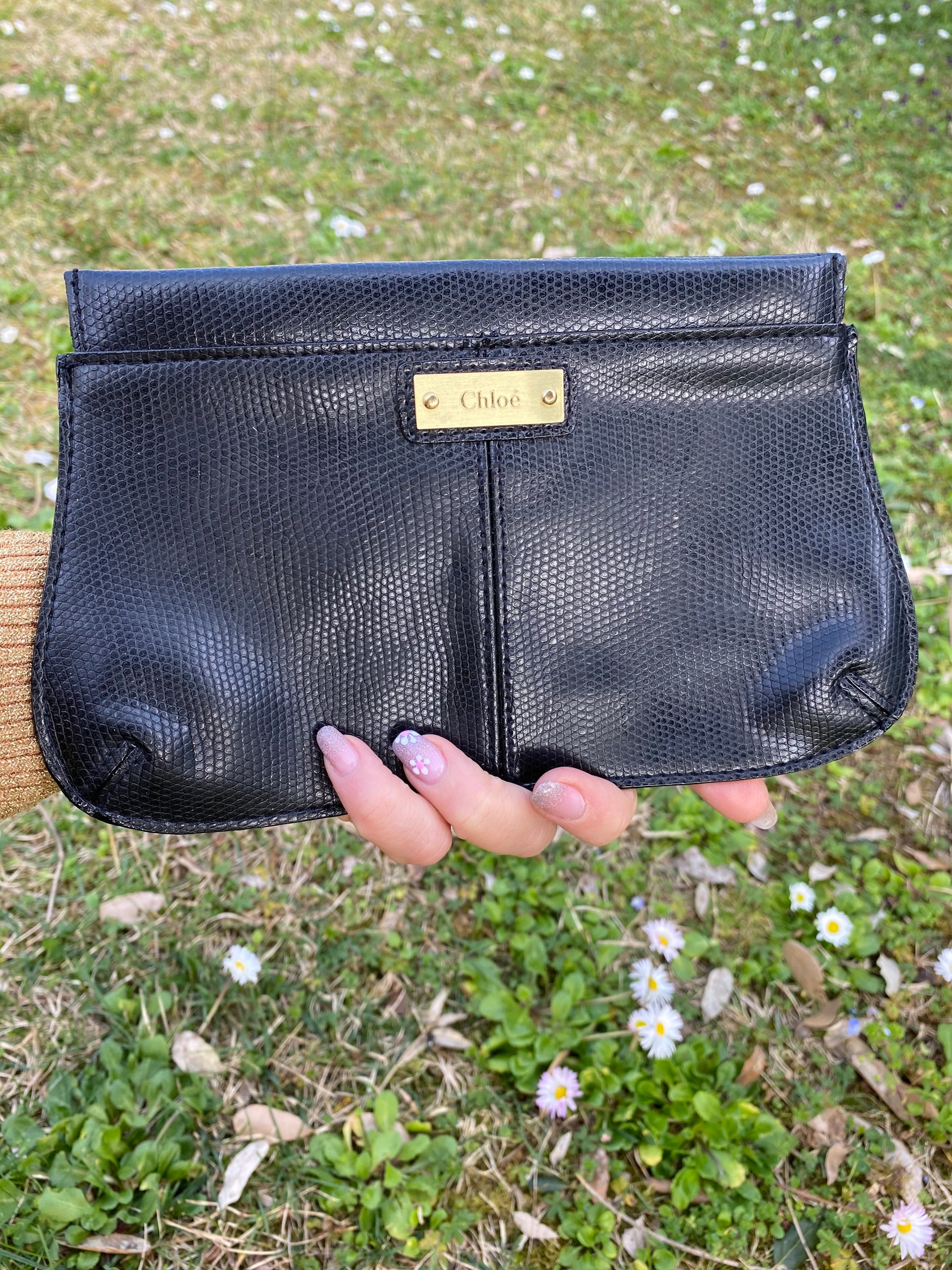 Chloe Black Pochette-Wristlet - Vintage Lux