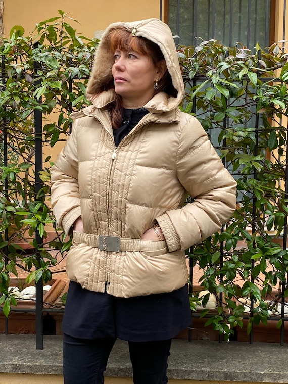 90s jacket vintage Max Mara/Beige down Max Mara/G… - image 2