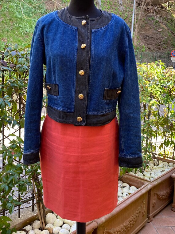 90s Jacket Moschino Jeans/Blue black jacket jeans/