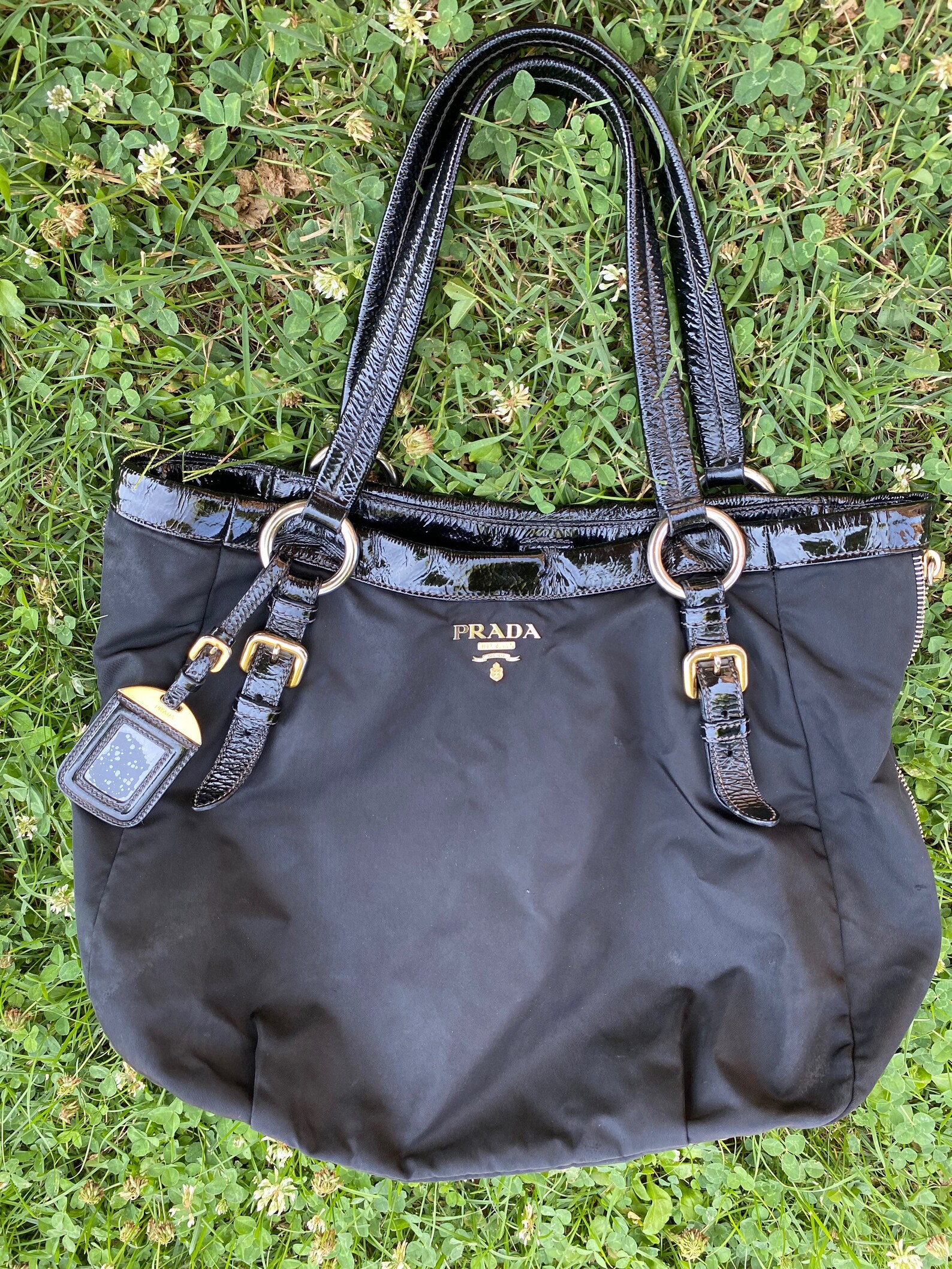 90s Prada bag Vintage/Black bag Prada/Prada nylons bag/Vintage Etsy