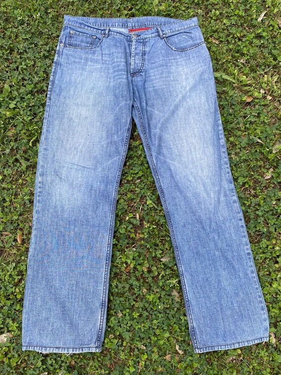 90s Prada jeans vintage/Design jeans Prada/Blue co
