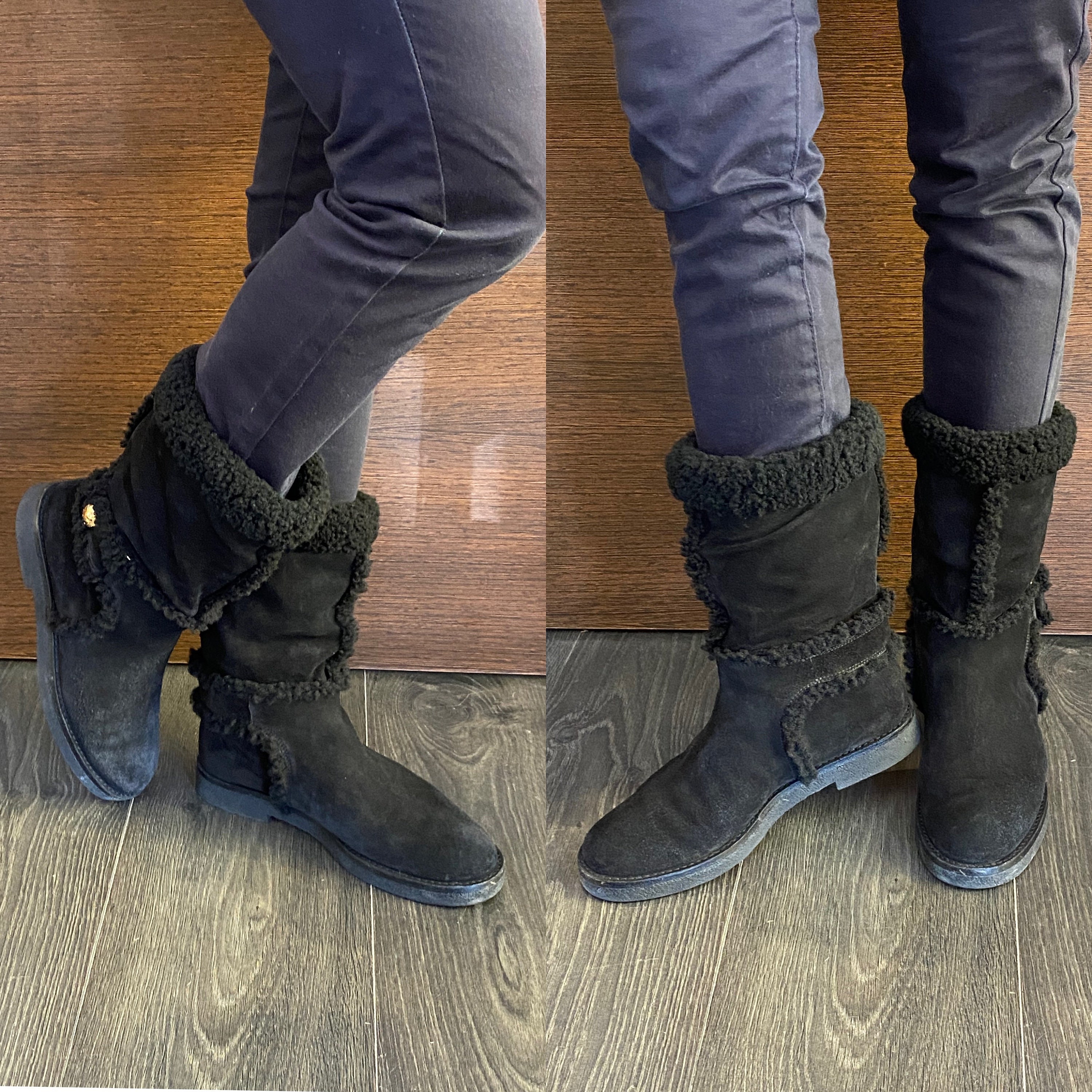 Authentic Snowy Boots Design Louis Vuitton/black Boots -  Israel