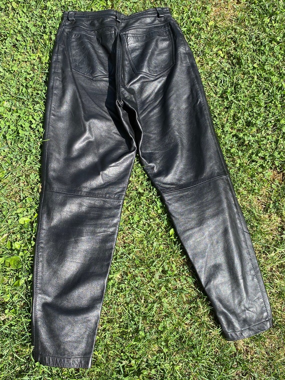 【希少】vintage sidezip design leather pants