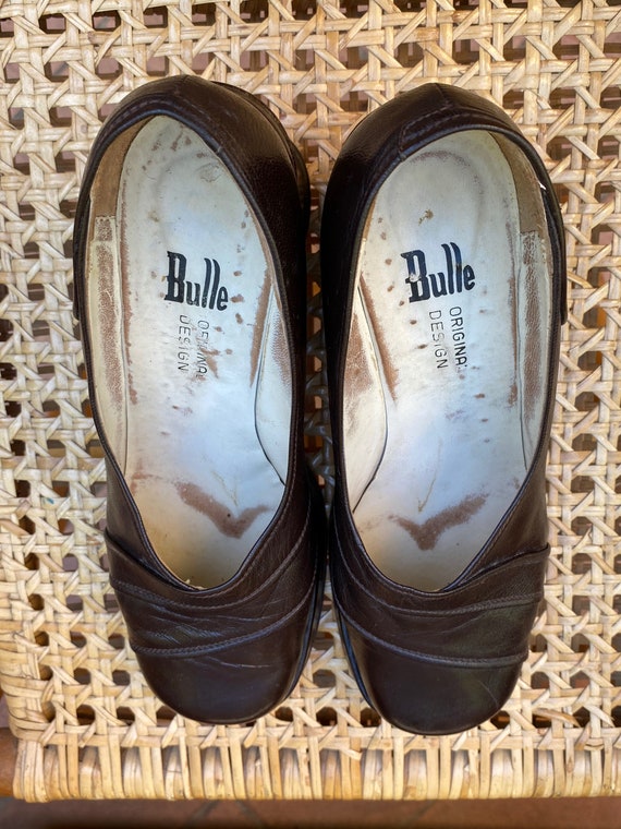 70s Vintage platforms pumps Bulle/Shoes Bulle/Bro… - image 8