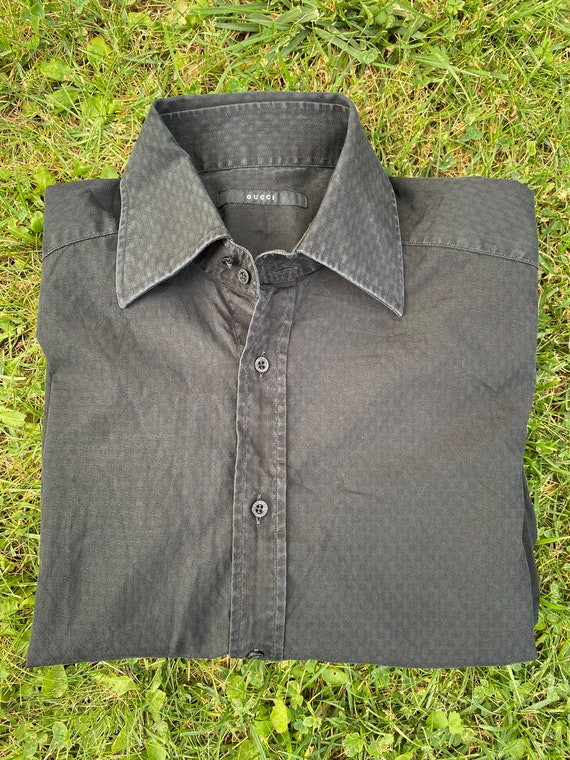 Gucci: Gray Monogram Shirt