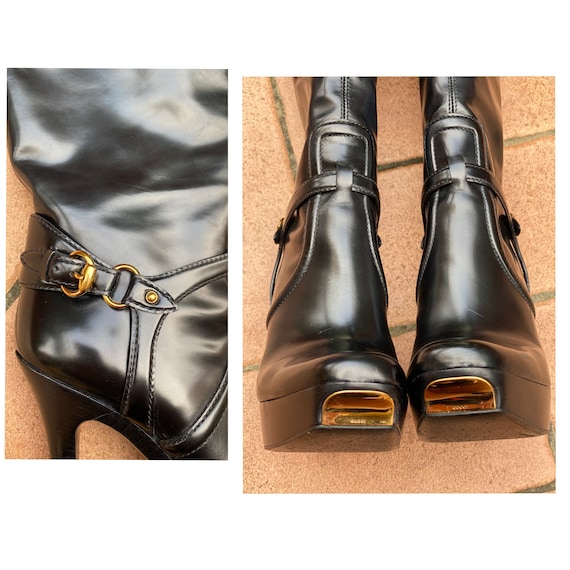 Gucci, Shoes, Gucci Leather Boots Authentic Vintage Italy