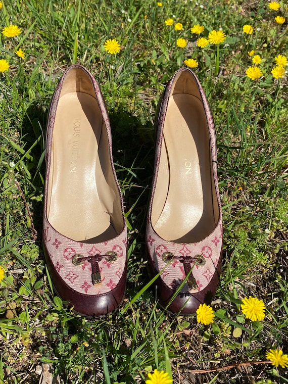 90s Authentic Vintage Decollete Lv scarpe Lv design Shoes Louis Vuitton Monogram Limited Edition Takashi Murakami rare Decollete LV Etsy Canada