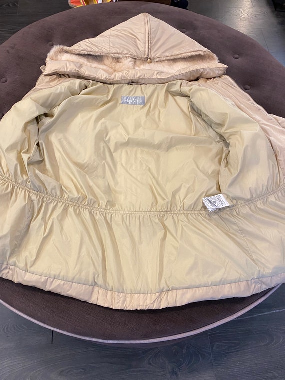 90s jacket vintage Max Mara/Beige down Max Mara/G… - image 9