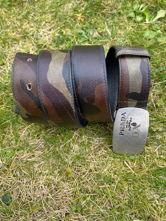 Prada brown belt cheap