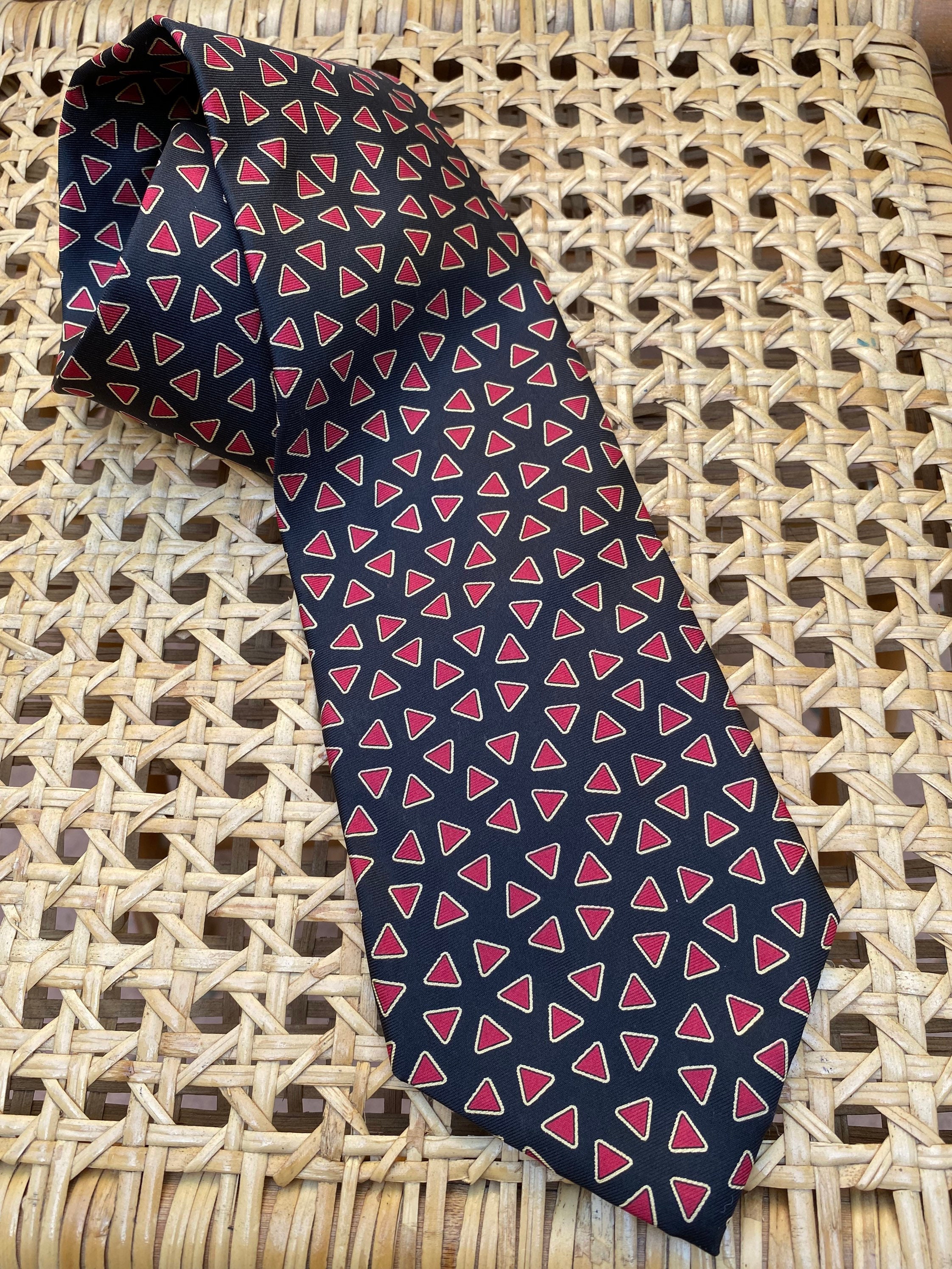 80s USA製 100% シルク クリスチャンディオール ネクタイ 恐ろしく  