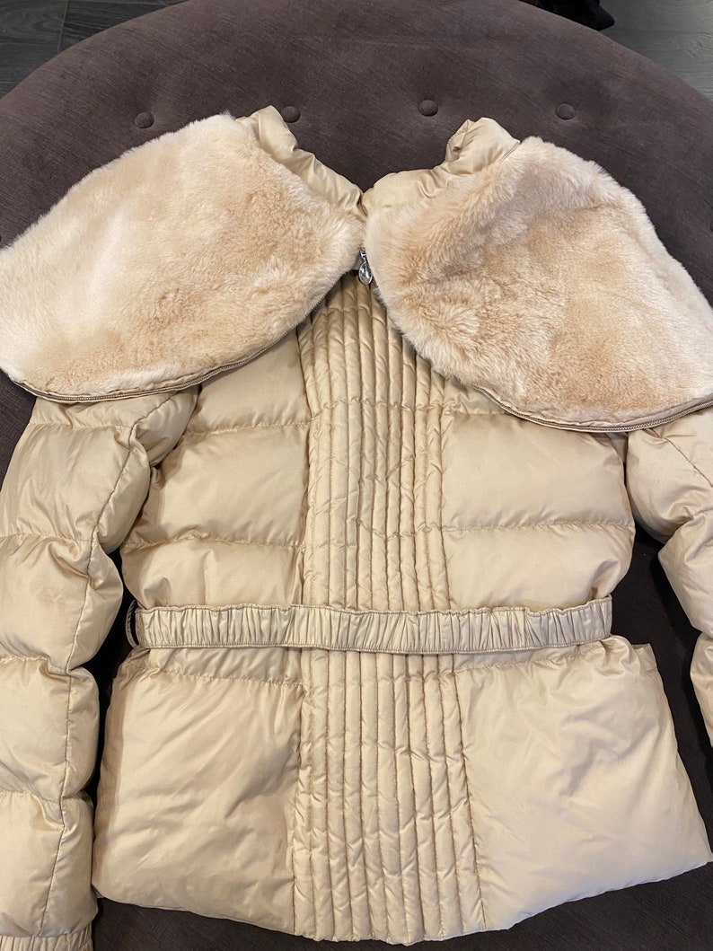 90s jacket vintage Max Mara/Beige down Max Mara/Max Mara jacket/Beige vintage Max Mara down jacket/Max Mara fashion coat image 5