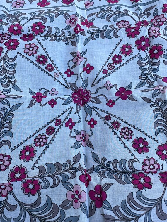 70s Vintage pocket handkerchief Emilio Pucci/Pink… - image 7