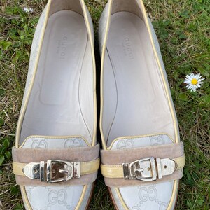 90s Authentic shoes Gucci/Ivory shoes leather/Ballerinas Gucci/Fashion ballerina shoes Gucci/Decolleté Gucci image 4